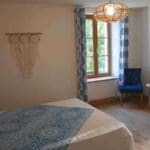 presentation of the Bleuet guest room at moulin de Solaure