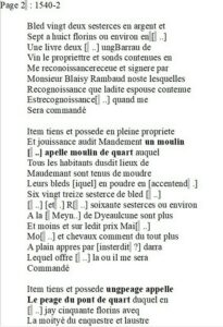 Transcription of the Declaration of Fief.
