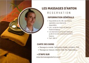 Affiche massages d'Anton
